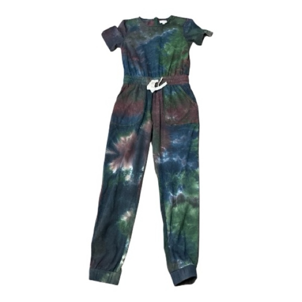 Duck Threads - NEW - Vibrant Tie-Dye Jumpsuit - Green and Blue